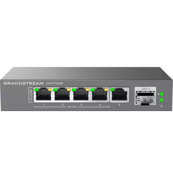 Switch non administré Grandstream GWN7700MP 5 Ports Gigabit PoE / 1 port SFP+