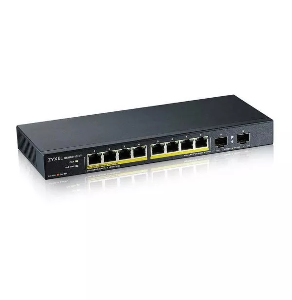 Switch non administré Zyxel GS1100-10HPv2 PoE 8ports Gigabit 2SFP (GS1100-10HP-EU0102F)