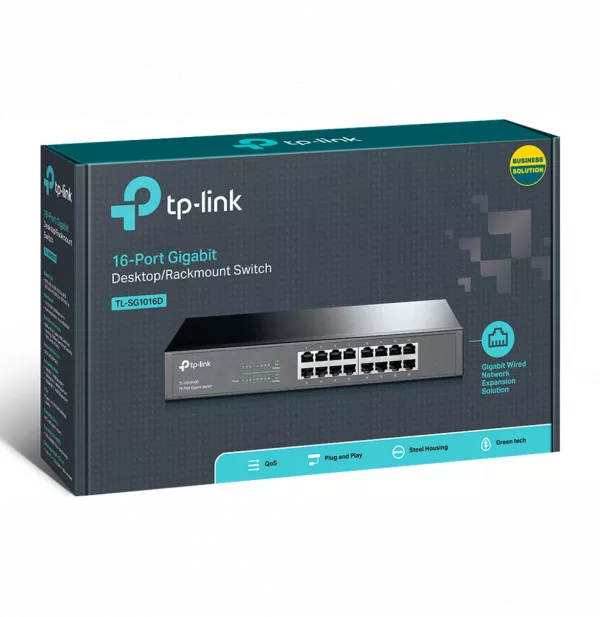 Switch rackable/de bureau TP-Link TL-SG1016D 16 ports Gigabit