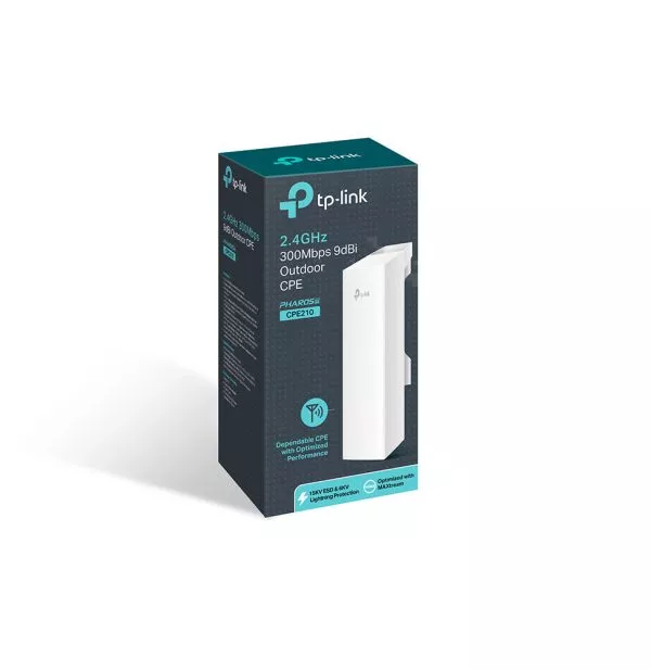 TP-Link CPE210 WiFi 5 300 Mbit/s Blanc Connexion Ethernet, supportant l'alimentation via ce port (PoE) (CPE210 V3.20)