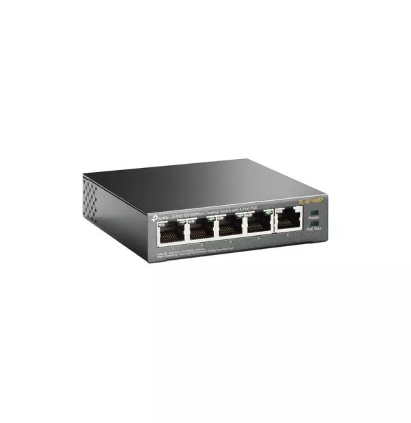 TP-Link TL-SF1005P Non-géré Fast Ethernet (10/100) Connexion Ethernet, supportant l'alimentation via ce port (PoE) Noir