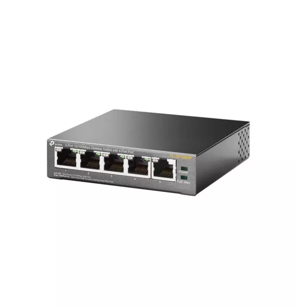 TP-Link TL-SF1005P Non-géré Fast Ethernet (10/100) Connexion Ethernet, supportant l'alimentation via ce port (PoE) Noir