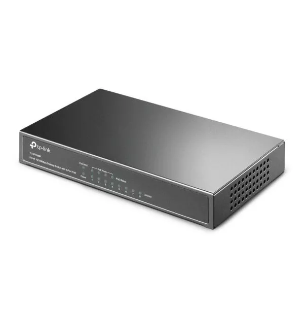 TP-Link TL-SF1008P Non-géré Fast Ethernet (10/100) Connexion Ethernet, supportant l'alimentation via ce port (PoE) Noir