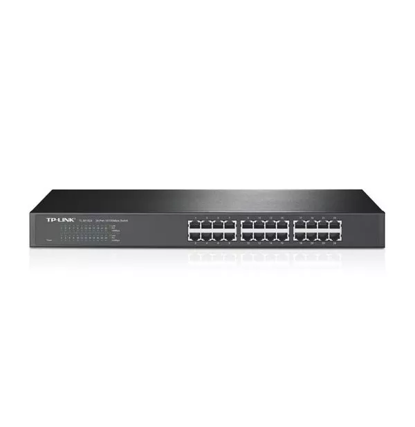 TP-Link TL-SF1024 Non-géré Fast Ethernet (10/100) 1U Noir (TL-SF1024 V9)