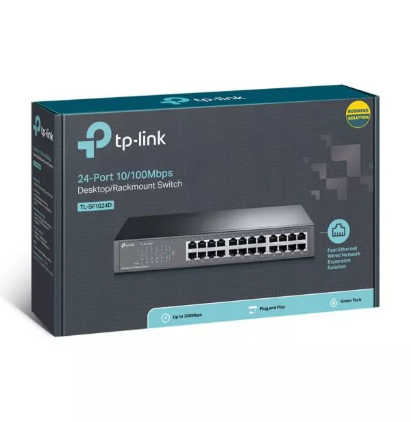 TP-Link TL-SF1024D commutateur réseau Non-géré Fast Ethernet (10/100) Noir (TL-SF1024D)