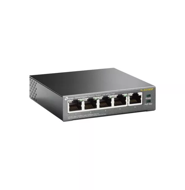 tp-link-tl-sg1005p-non-gere-gigabit-ethernet-10-100-1000-connexion-ethernet-supportant-l-alimentation-via-ce-port-poe-noir-1 TP-Link TL-SG1005P Non-géré Gigabit Ethernet (10/100/1000) Connexion Ethernet, supportant l'alimentation via ce port (PoE) Noir
