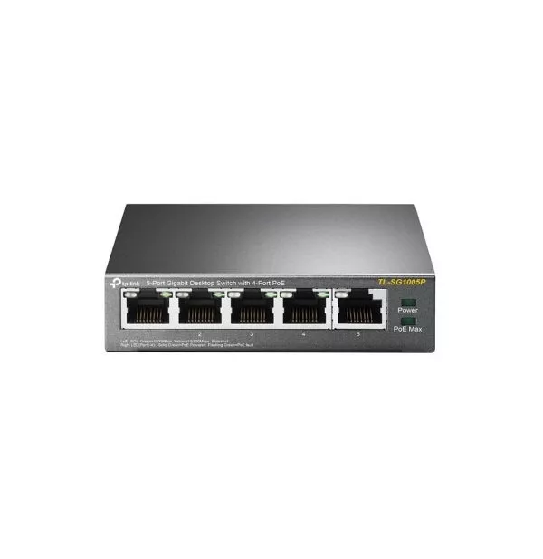 tp-link-tl-sg1005p-non-gere-gigabit-ethernet-10-100-1000-connexion-ethernet-supportant-l-alimentation-via-ce-port-poe-noir TP-Link TL-SG1005P Non-géré Gigabit Ethernet (10/100/1000) Connexion Ethernet, supportant l'alimentation via ce port (PoE) Noir