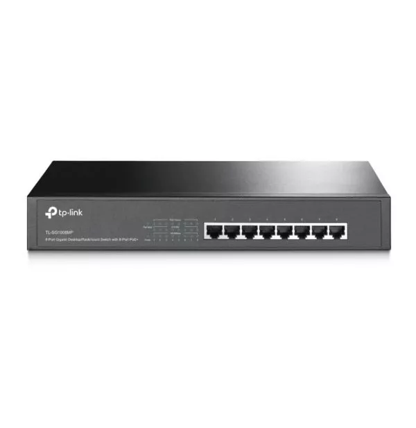 TP-Link TL-SG1008MP Non-géré Gigabit Ethernet (10/100/1000) Connexion Ethernet, supportant l'alimentation via ce port (PoE) 1U