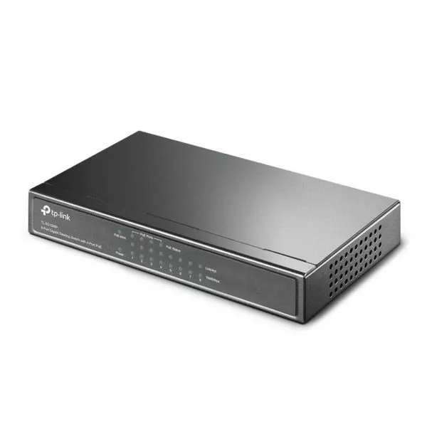 TP-Link TL-SG1008P Gigabit Ethernet (10/100/1000) Connexion Ethernet, supportant l'alimentation via ce port (PoE) Gris