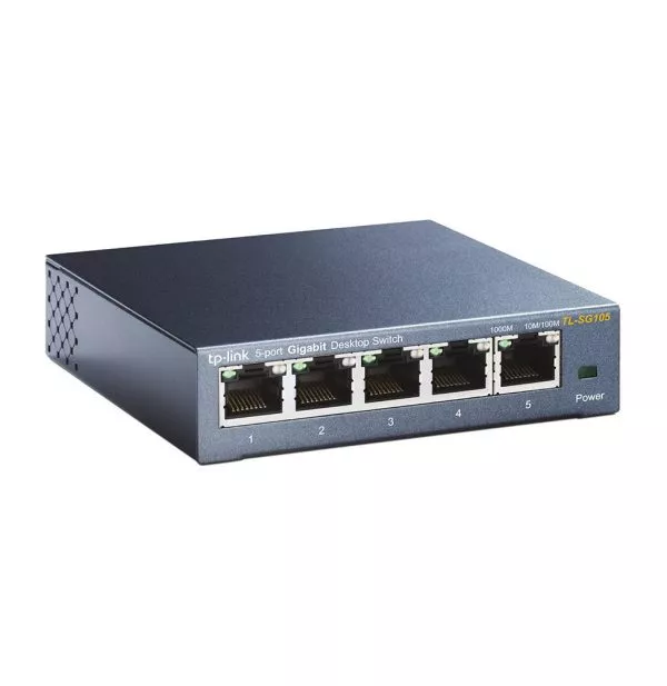 TP-Link TL-SG105 Non-géré Gigabit Ethernet (10/100/1000) Noir (TL-SG105 V4)