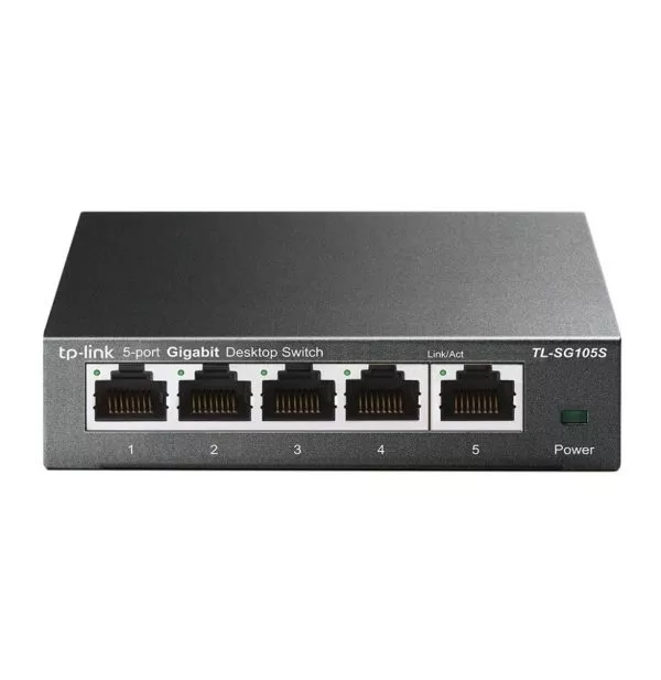 TP-Link TL-SG105S Non-géré Gigabit Ethernet (10/100/1000) Noir (TL-SG105S V2)