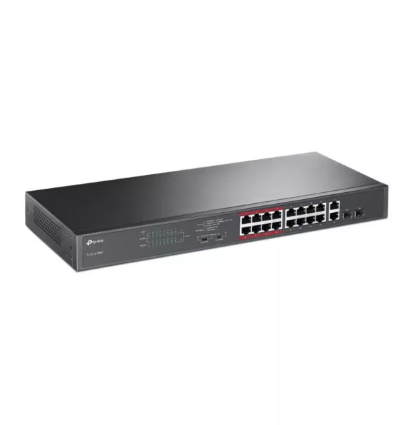 TP-Link TL-SL1218MP Non-géré Fast Ethernet (10/100) Connexion Ethernet, supportant l'alimentation via ce port (PoE) 1U