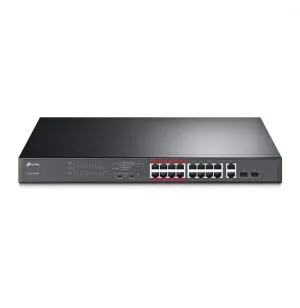 TP-Link TL-SL1218MP Non-géré Fast Ethernet (10/100) Connexion Ethernet, supportant l'alimentation via ce port (PoE) 1U
