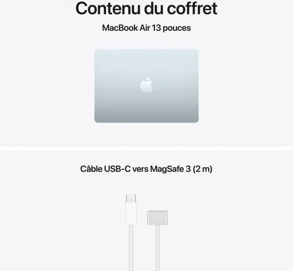 Apple MacBook Air 13 pouces M5 16 Go 1 To Bleu Ciel (MDHJ4FN/A)