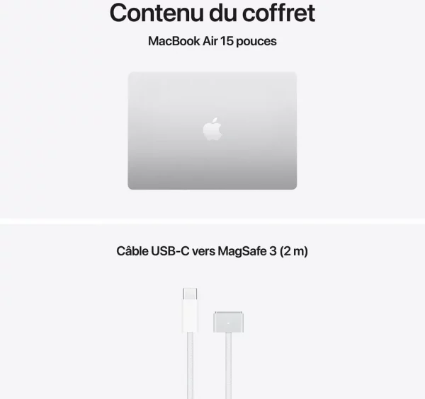 Apple MacBook Air 15 pouces M5 16 Go 1 To Argent (MDVA4FN/A)