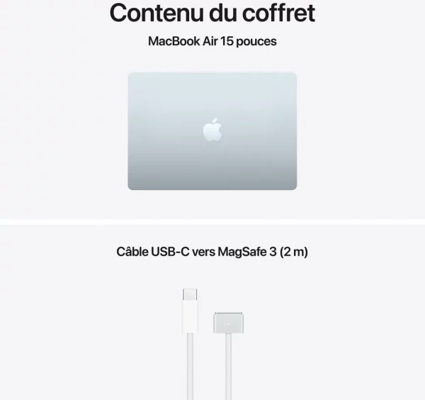 Apple MacBook Air 15 pouces M5 24 Go 1 To Bleu Ciel (MDVU4FN/A)
