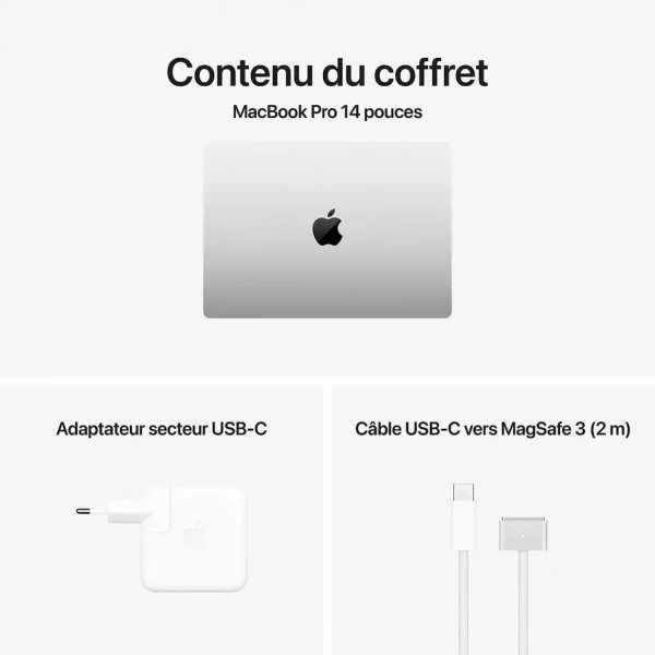 Apple MacBook Pro M4 14 Argent 16 Go/1 To (MW2X3FN/A)