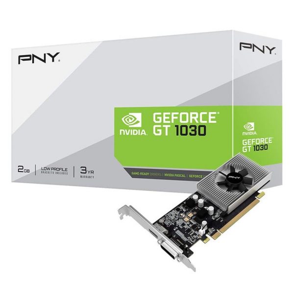 Carte Graphique PNY GeForce GT 1030 NVIDIA 2 GB GDDR4 (VCG10302D4SFPPB)