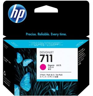 lot-de-3-cartouches-d-encre-magenta-29-ml-hp-711-cz135a HP 711 Magenta - Pack de 3 cartouche d'encre HP d'origine (CZ135A)