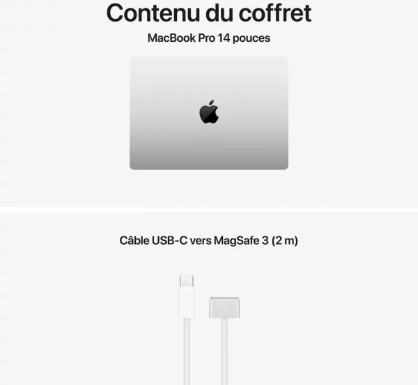Apple MacBook Pro 16 pouces M5 Max 36 Go 2 To Argent (MGE74FN/A)