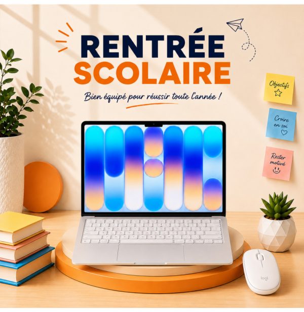 Pack MacBook Neo Argent : MacBook Neo 13″ A18 Pro 512 Go + souris Logitech Pebble 2 M350s Blanc Pack MacBook Neo Argent : MacBook Neo 13″ A18 Pro 512 Go + souris Logitech Pebble 2 M350s Blanc