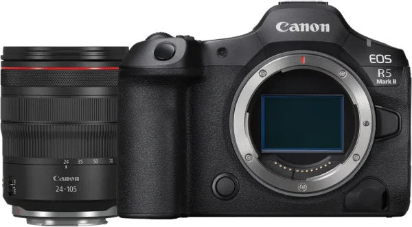 Appareil photo hybride Canon EOS R5 Mark II + Objectif RF 24-105mm F4L IS USM (6536C016AA)