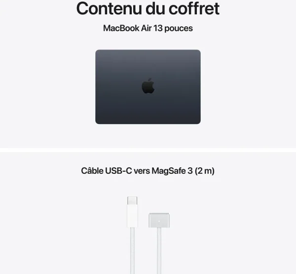 Apple MacBook Air 13 pouces M5 16 Go 512 Go Minuit (MDHE4FN/A)