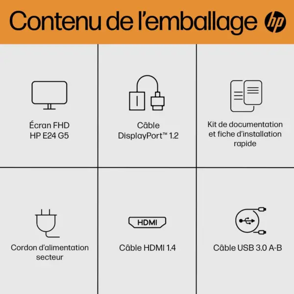 HP Écran FHD E24 G5