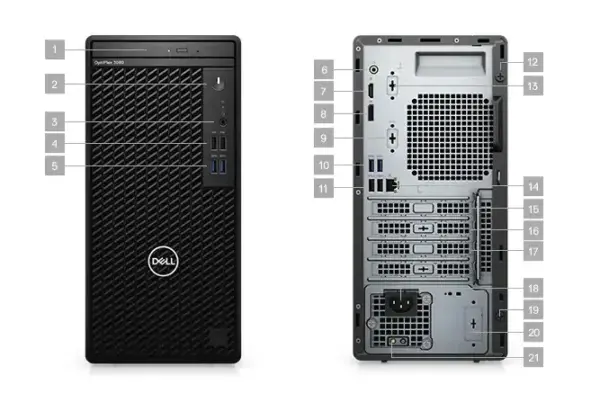 ORDINATEUR DE BUREAU DELL OPTIPLEX 3080 Tower (N005O3080MT-UBU)