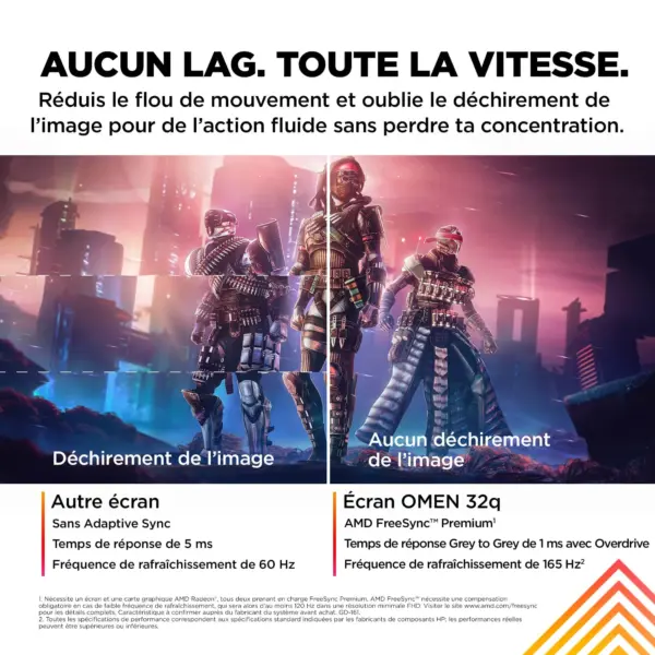 Ecran Moniteur HP OMEN 32Q Gaming QHD 31.5″ (780K0AS)