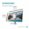 Moniteur Écran HP M32f 80CM 31.5″ (2H5M7AS)
