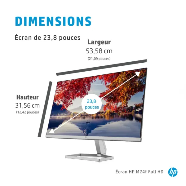 Moniteur Écran HP M24F  FHD23.8″ (2D9K0AS)