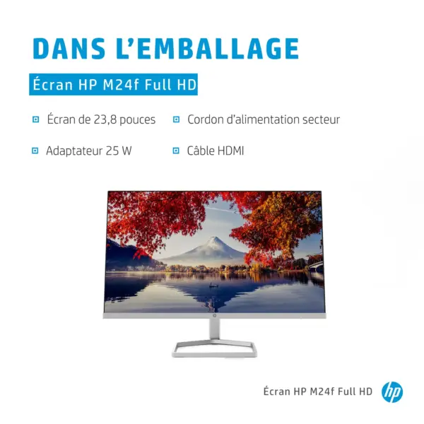 Moniteur Écran HP M24F  FHD23.8″ (2D9K0AS)