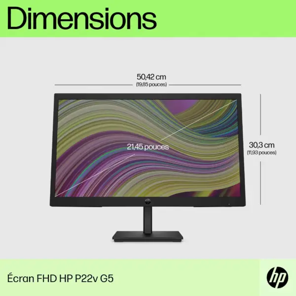Écran 23,8″ Full HD HP P24 G5 (64X66AS)