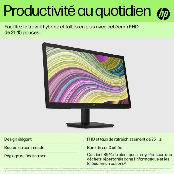 Écran 23,8″ Full HD HP P24 G5 (64X66AS)