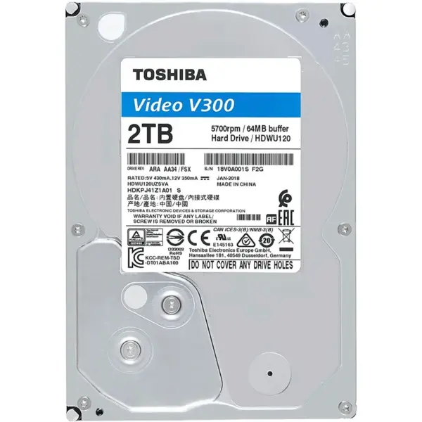 TOSHIBA HDD 2TO INTERNE 3.5 SURV (HDWU120)