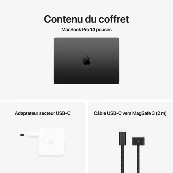 Apple MacBook Pro M4 14 Noir sidéral 24 Go/1 To (MCX04FN/A) Apple MacBook Pro M4 14 Noir sidéral 24 Go/1 To (MCX04FN/A)