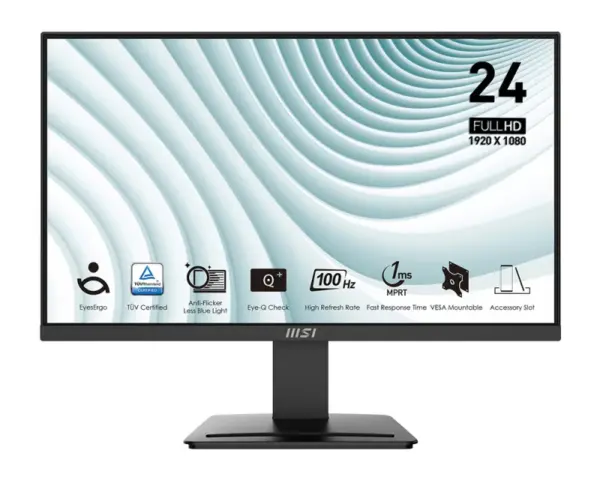 Moniteur MSI 24″ Pro MP2412 – Full HD (MP2412)(MSI_ 9S6-3BA9CH-042)