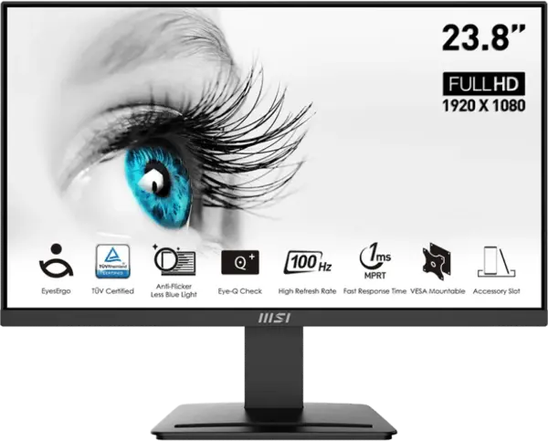 Écran 23.8″ Full HD MSI Pro MP2412 (9S6-3BA9CH-042)