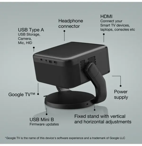 Epson EF-22B – Mini projecteur laser intelligent (V11HB38140)