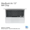 Apple MacBook AIR-13 pouces 24 Go / 512 Go – SILVER (MC654)