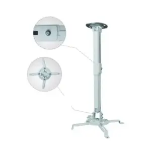 Support plafond pour vidéoprojecteur eyeplay, hauteur réglable de 50 à 80 cm (EY-CM5080-H2W) Support plafond pour vidéoprojecteur eyeplay, hauteur réglable de 50 à 80 cm (EY-CM5080-H2W)